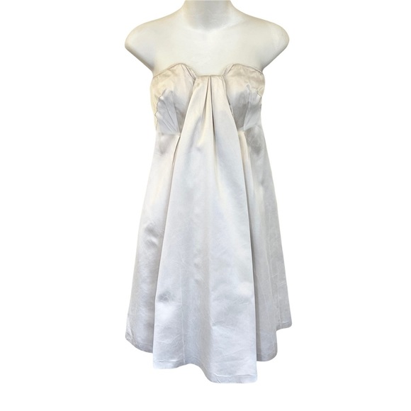 Prada Dresses & Skirts - PRADA Silk Strapless Pleated Waterfall Design Mini Dress - 2